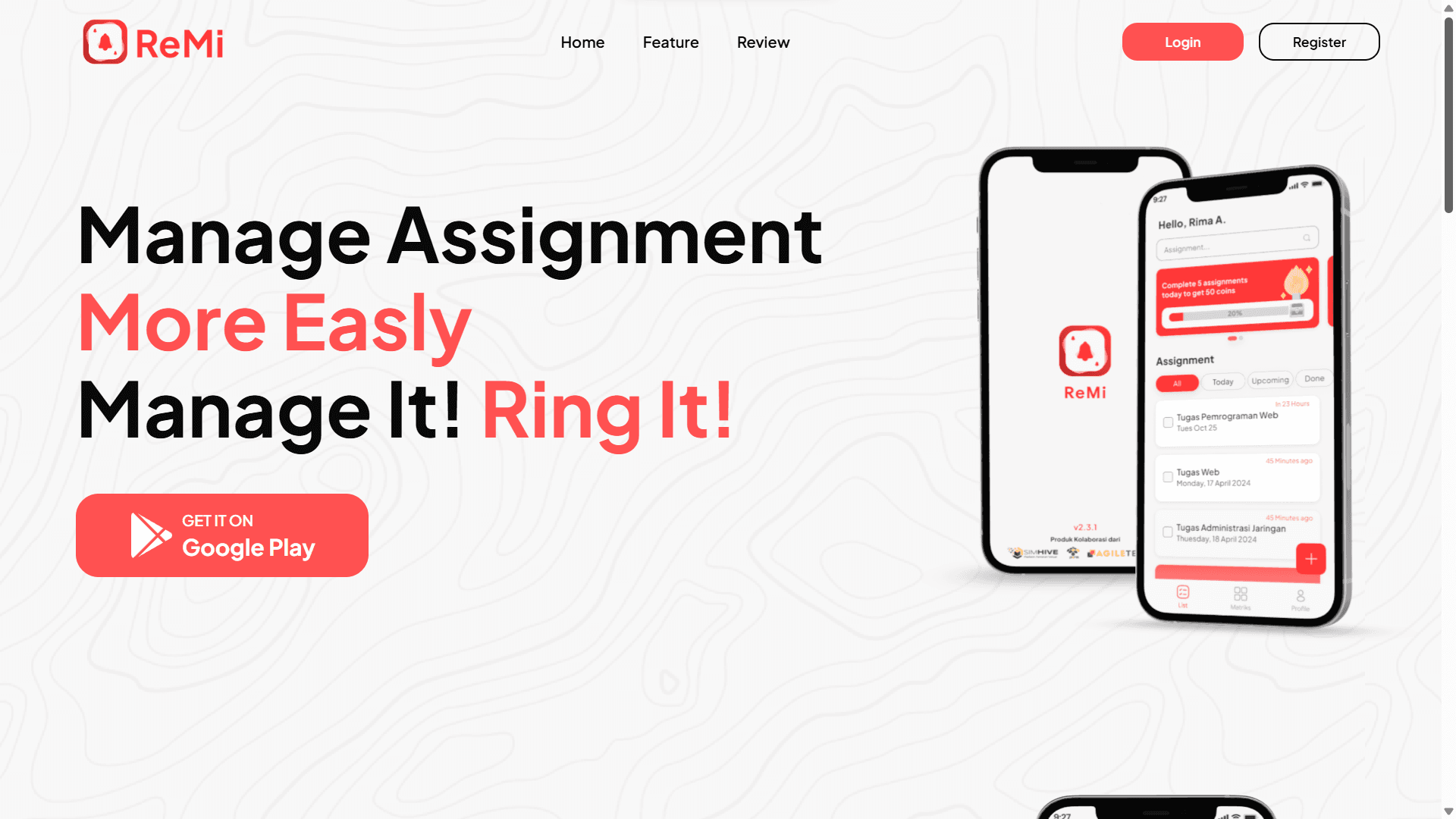 ReMi: Remind Me - Web